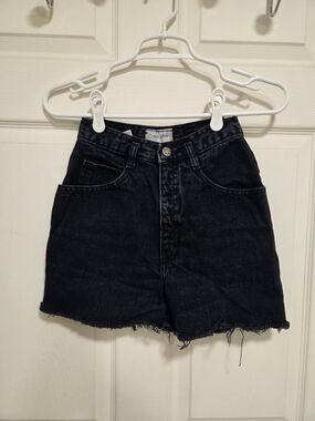Vintage Y2K 90s Calvin Klein High Waisted Black Denim Shorts